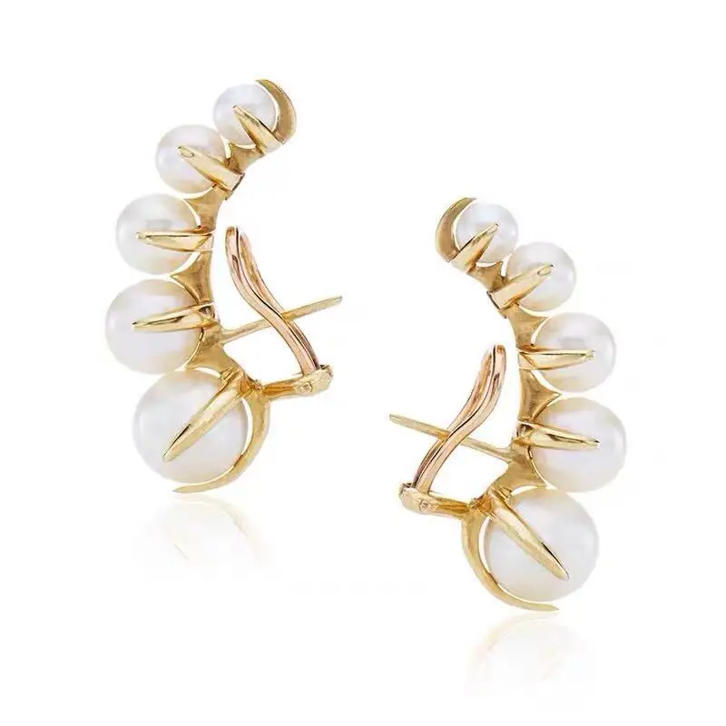 2019 New Jewelry Fashion Gradient Pearl Earrings High Quality Gold Stud Earrings For Women Luxury Elegant Brand
2019 New Jewelry Fashion Gradient Pearl Earrings High Quality Gold Stud Earrings For Women Luxury Elegant Brand
