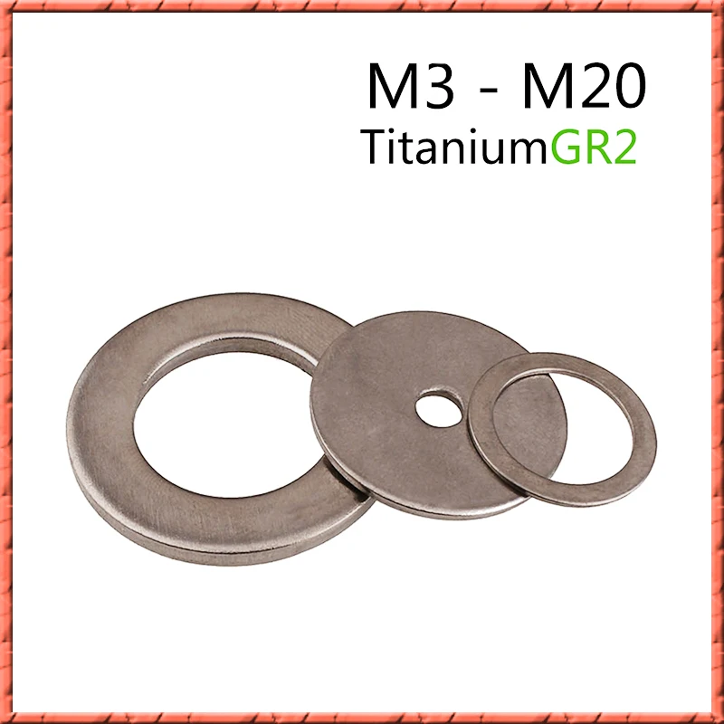 100pcs DIN125 Titanium washer titanium plain flat washer titanium alloy GR2 M3 M4 M5 M6 M8 M10 M12 M14 M16 M18 M20
100pcs DIN125 Titanium washer titanium plain flat washer titanium alloy GR2 M3 M4 M5 M6 M8 M10 M12 M14 M16 M18 M20