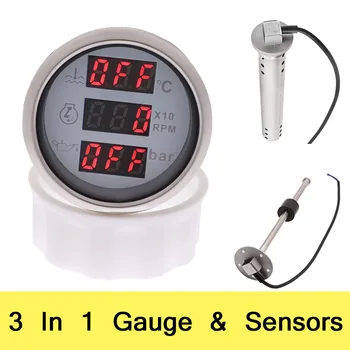 3 in 1 Digital 52mm Water Level Sewage Level Gauge 8-32V Voltmeter With Alarm Fit For 150 200 250 300 350 450mm Sensor 0-190 ohm
3 in 1 Digital 52mm Water Level Sewage Level Gauge 8-32V Voltmeter With Alarm Fit For 150 200 250 300 350 450mm Sensor 0-190 ohm