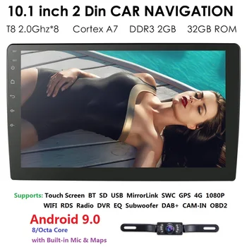 2Din 10.1inch Android 9.0 Universal Car Radio Stereo GPS Navigation In Dash WIFI 4G OBDII DAB Quad Core Bluetooth 2GB RAM+Camera
2Din 10.1inch Android 9.0 Universal Car Radio Stereo GPS Navigation In Dash WIFI 4G OBDII DAB Quad Core Bluetooth 2GB RAM+Camera