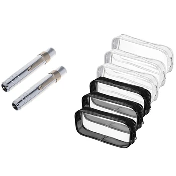 2 Pcs Chalk Keeper Holder & 6 Pcs Pen Pencil Case with Zipper, for School Office Stationery, Portable
2 Pcs Chalk Keeper Holder & 6 Pcs Pen Pencil Case with Zipper, for School Office Stationery, Portable
