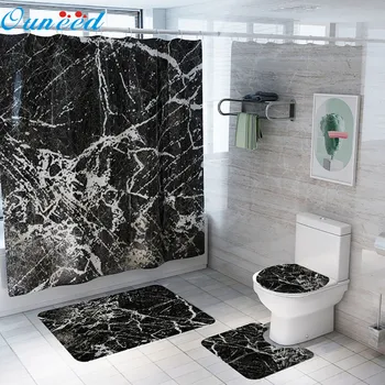 Ouneed 4PCS Creative Crack Print Bathroom Shower Curtain set Marble Grain Non Slip Toilet Shower curtain Cover Mat set drop ship
Ouneed 4PCS Creative Crack Print Bathroom Shower Curtain set Marble Grain Non Slip Toilet Shower curtain Cover Mat set drop ship