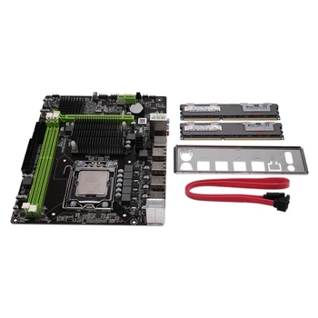 X58 Motherboard with CPU In tel Xeon X5650 8G(2x4G) REG ECC Memory Video Card