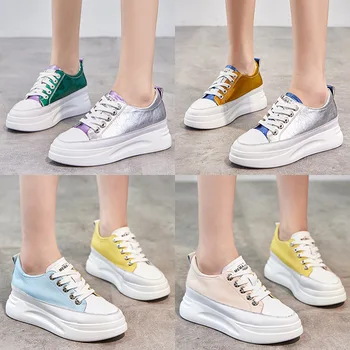 New height increase leather female sports shoes muffin thick bottom low to help wild color running shoes zapatos de mujer ZQ-174
New height increase leather female sports shoes muffin thick bottom low to help wild color running shoes zapatos de mujer ZQ-174