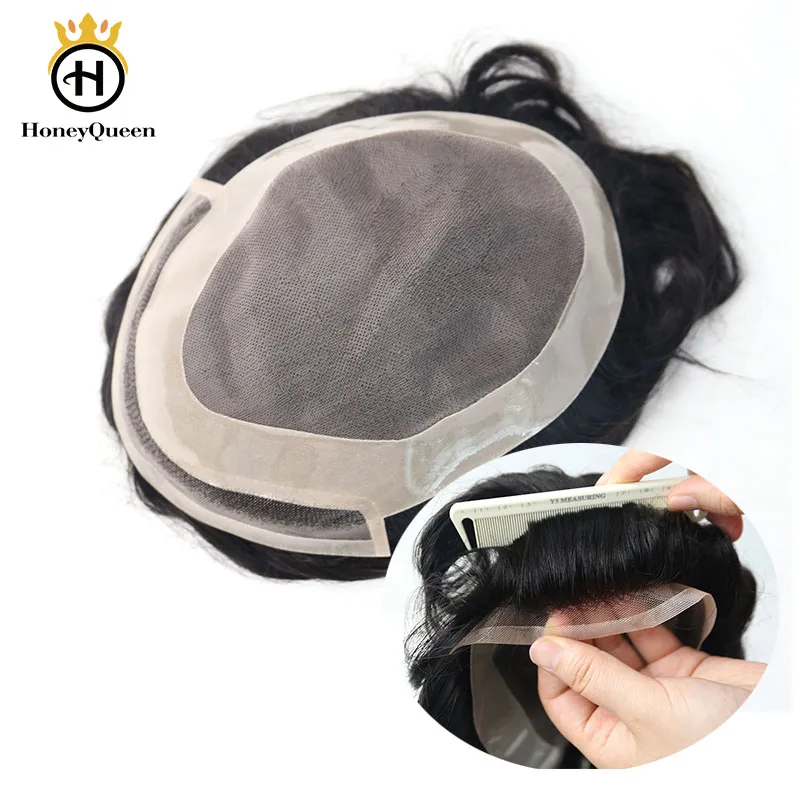 Hair Toupee Men Fine Mono Poly Around Natural Looking 100% European Human Hair Toupee Replacement System 1B# Color Remy
Hair Toupee Men Fine Mono Poly Around Natural Looking 100% European Human Hair Toupee Replacement System 1B# Color Remy