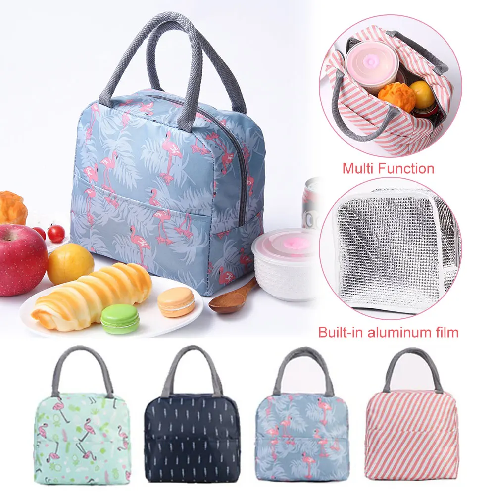insulated snack carry tote bag travel picnic food storage pouch