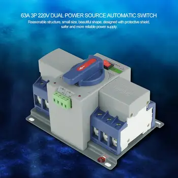 1pc Transfer Switch 220V Automatic Transfer Switch 63A 3P Mini Intelligent Dual Power AutomaticTransfer Switch Circuit Breaker
1pc Transfer Switch 220V Automatic Transfer Switch 63A 3P Mini Intelligent Dual Power AutomaticTransfer Switch Circuit Breaker