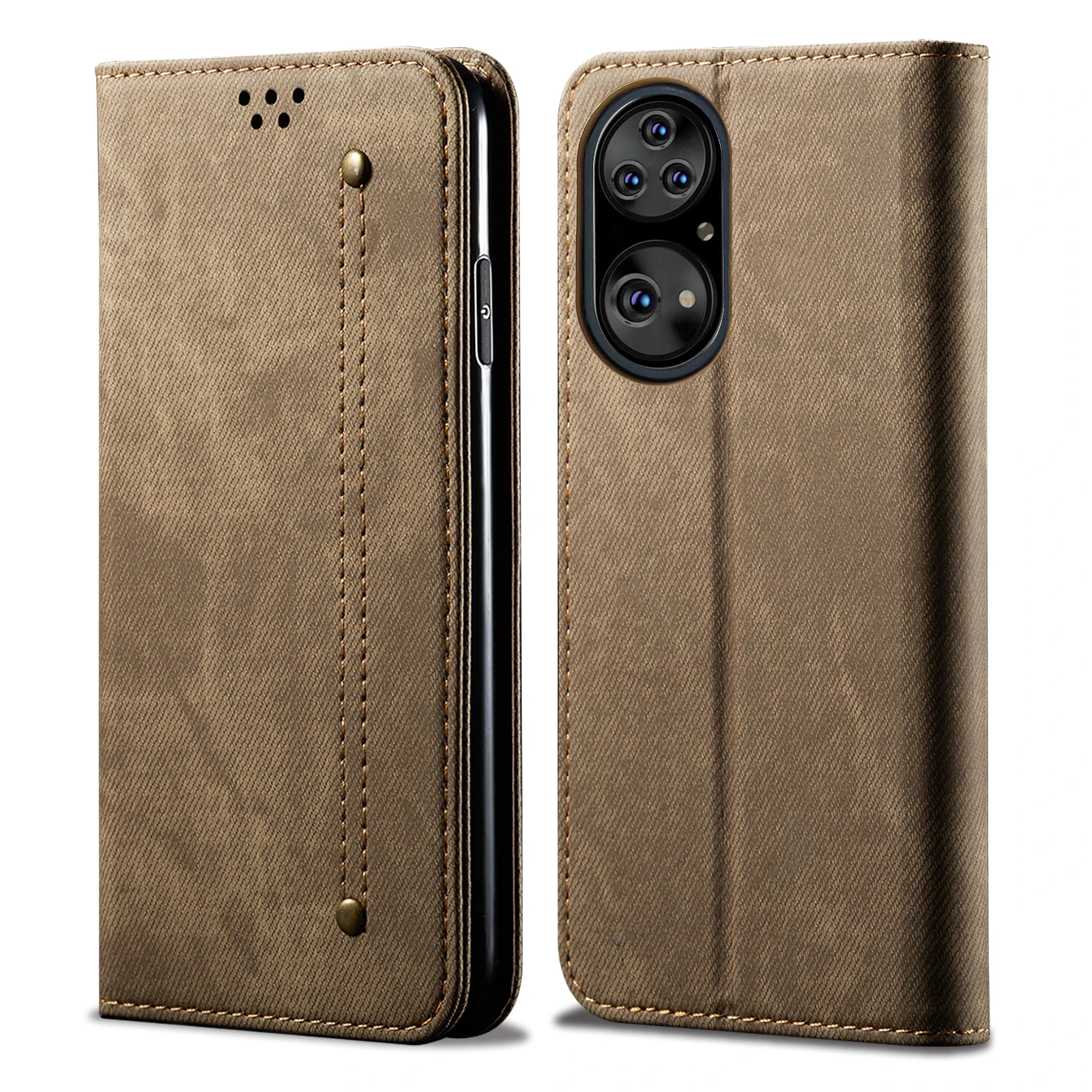 Чехол-книжка для Huawei P50 Pro кожаный магнитный Бумажник-книжка с держателем карт