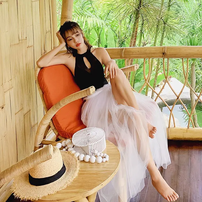 2019 New Style Bathing Suit Women's INS Wind Triangular One-piece Small Bust Gathering Two-Piece Set Long Skirts Beach Holiday B
2019 New Style Bathing Suit Women's INS Wind Triangular One-piece Small Bust Gathering Two-Piece Set Long Skirts Beach Holiday B