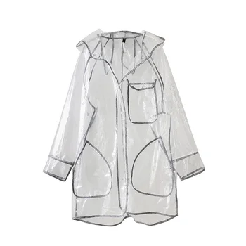2020 Spring and Summer Transparent Windproof Hooded Sports PVC Jacket Women's Fashion Loose Mid-Length Trench Coat Windbreaker
2020 Spring and Summer Transparent Windproof Hooded Sports PVC Jacket Women's Fashion Loose Mid-Length Trench Coat Windbreaker