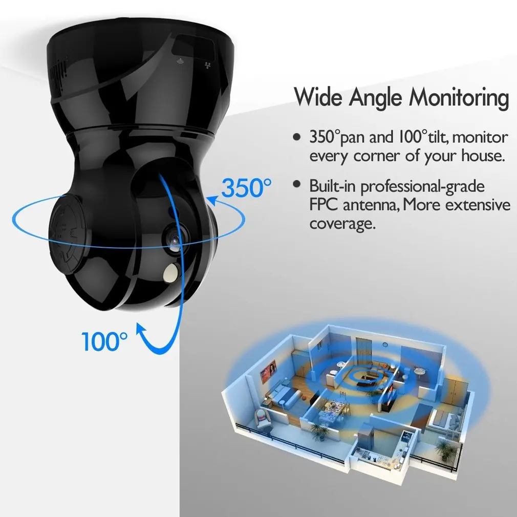 2.4GHz Wireless WiFi IP Camera 1080P HD Baby Monitor Motion Detection Two Way Audio Night Vision Camera Home Security Monitor
2.4GHz Wireless WiFi IP Camera 1080P HD Baby Monitor Motion Detection Two Way Audio Night Vision Camera Home Security Monitor