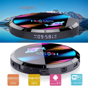 H96 MAX X3 S905 tv box smart Android 9.0 4GB 64GB Media player 4K Google Voice compte netflix Youtube s905x3 PK RK3318 Smart box
H96 MAX X3 S905 tv box smart Android 9.0 4GB 64GB Media player 4K Google Voice compte netflix Youtube s905x3 PK RK3318 Smart box