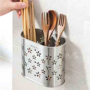 Stainless Steel Chopsticks Rack Wall-Mounted Tableware Cage Kitchen Spoon Fork Storage Box Simple Metal Drain Basket
Stainless Steel Chopsticks Rack Wall-Mounted Tableware Cage Kitchen Spoon Fork Storage Box Simple Metal Drain Basket