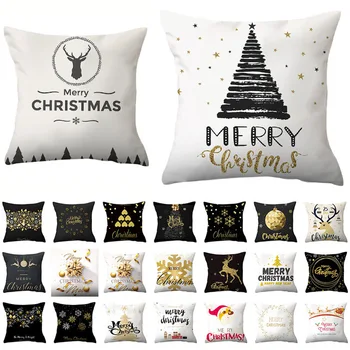 Christmas Pillow Covers Gold Stamping Print Snowflakes Merry Christmas Decorative Sofa Throw PillowCase Cushion Covers MDJ998 
Christmas Pillow Covers Gold Stamping Print Snowflakes Merry Christmas Decorative Sofa Throw PillowCase Cushion Covers MDJ998
