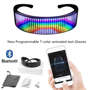 Luminous Bluetooth LED Glowing Glasses Rechargeable App Control Customized Magic Scrolling Led Text Message Glasses Led Party
Luminous Bluetooth LED Glowing Glasses Rechargeable App Control Customized Magic Scrolling Led Text Message Glasses Led Party