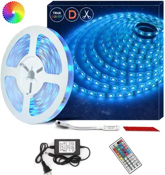 16.4ft RGB 5050 LED Tape Lights, Color Changing IP20 Light Strip with 44key IR Remote and 12V Power Supply for Indoor TV Bar Hom
16.4ft RGB 5050 LED Tape Lights, Color Changing IP20 Light Strip with 44key IR Remote and 12V Power Supply for Indoor TV Bar Hom