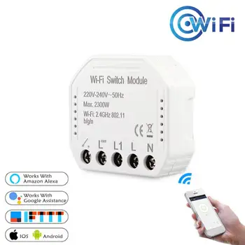 Wifi Smart Light Switch Diy Breaker Automation Module Smart Life/Tuya APP Remote Control Works with Alexa Google Home 1/2 Way
Wifi Smart Light Switch Diy Breaker Automation Module Smart Life/Tuya APP Remote Control Works with Alexa Google Home 1/2 Way