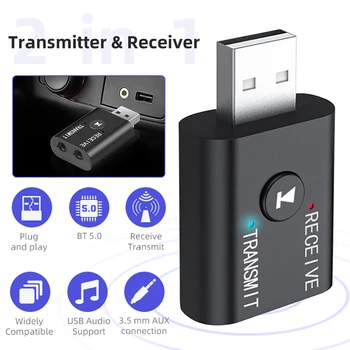 Mini USB Bluetooth 5.0 Transmitter Receiver 3.5mm AUX Jack Music Stereo Bluetooth Dongle Wireless Adapter Car Kit for TV PC
Mini USB Bluetooth 5.0 Transmitter Receiver 3.5mm AUX Jack Music Stereo Bluetooth Dongle Wireless Adapter Car Kit for TV PC