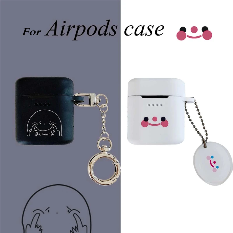 For Airpods Case Black White Smiley Earphone Case For Hawei Airpods Wireless Bluetooth Headphone Cover For Air Pods Earpods
For Airpods Case Black White Smiley Earphone Case For Hawei Airpods Wireless Bluetooth Headphone Cover For Air Pods Earpods