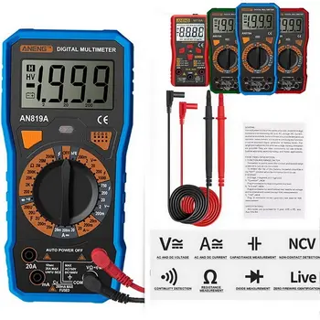 Digital Multimeter Auto-Ranging Measure Resistance Capacitance Tests Diodes
Digital Multimeter Auto-Ranging Measure Resistance Capacitance Tests Diodes