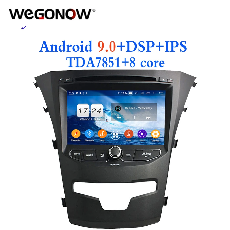 2din ips Android 9 0 для SsangYong Korando 2014 4 Гб ОЗУ 32 ГБ Автомобильный dvd-плеер Wifi 4G Bluetooth 2 RDS радио
