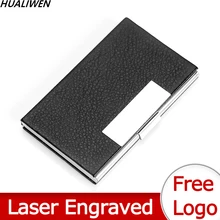 Laser Engraved LOGO Luxury Business Card Case Aluminum PU Case Cover Metal Credit Card Holder Wallet Business Card Holder
Laser Engraved LOGO Luxury Business Card Case Aluminum PU Case Cover Metal Credit Card Holder Wallet Business Card Holder