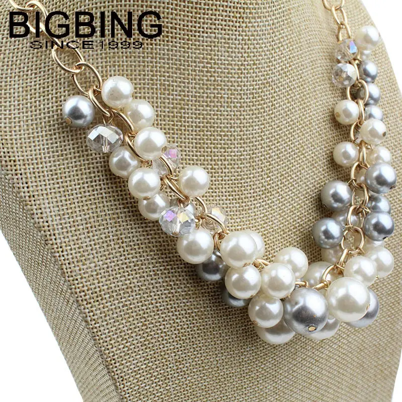 V167 BIGBING fashion jewelry golden chain gray white pearl Necklace fashion necklace jewelry wholesale jewelry Free shipping 
V167 BIGBING fashion jewelry golden chain gray white pearl Necklace fashion necklace jewelry wholesale jewelry Free shipping