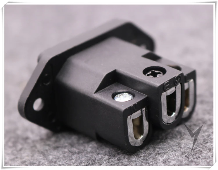 YIVO HIFI DIY Pure copper plating Rhodium us plug iec inlet socket AC 250V 10A 03