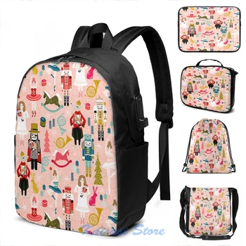 The Nutcracker Blush by Andrea Lauren USB Charge Backpack men School bags Women bag Travel laptop bag
The Nutcracker Blush by Andrea Lauren USB Charge Backpack men School bags Women bag Travel laptop bag