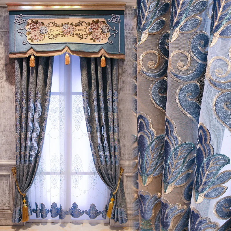 Top grade luxury hollow out European curtain living room atmosphere chenille jacquard floor curtain Nordic luxury customization
Top grade luxury hollow out European curtain living room atmosphere chenille jacquard floor curtain Nordic luxury customization