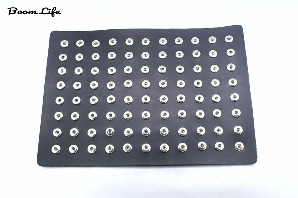 88 pcs snaps PU leather 12mm Metal Snap Button display board NE458 watches women one direction DIY jewelry 29.5*20.5cm | Украшения и
