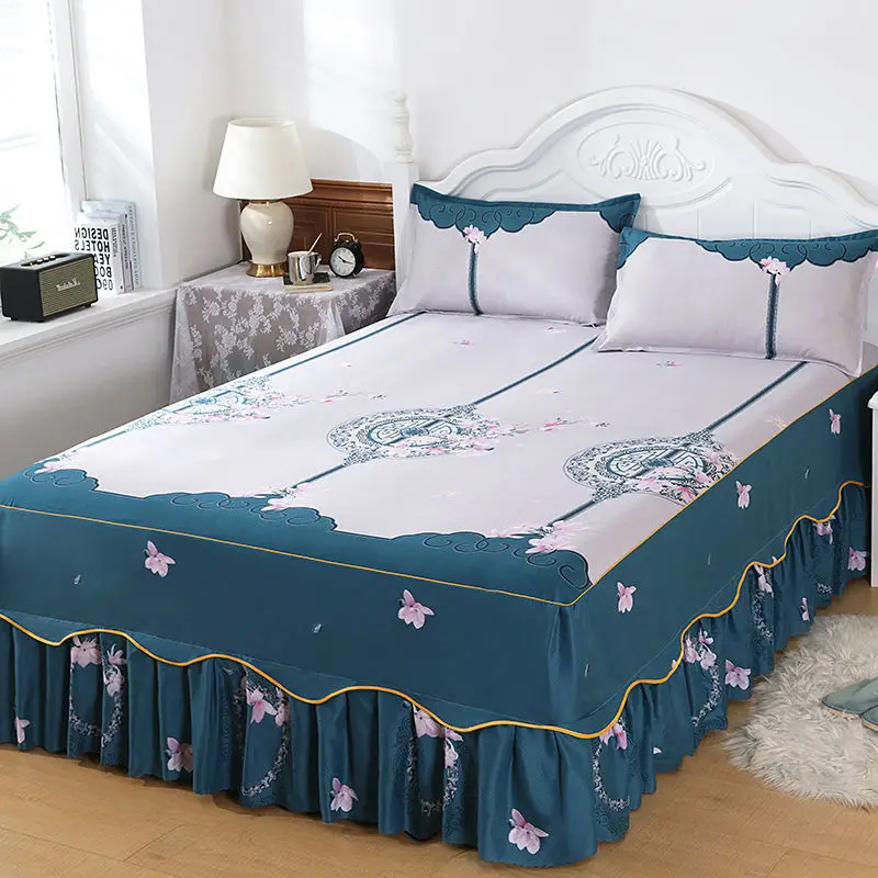 3PCs Grace floral bed skirt linen cotton print king size bed cover bedspreads queen bedroom home decor bed cover with pillowcase
3PCs Grace floral bed skirt linen cotton print king size bed cover bedspreads queen bedroom home decor bed cover with pillowcase