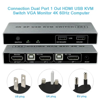 Computer Monitor Dual Port Mouse Support Displayport Controller 4K 60Hz HDMI USB Plug And Play KVM Switch Connection VGA Stable
Computer Monitor Dual Port Mouse Support Displayport Controller 4K 60Hz HDMI USB Plug And Play KVM Switch Connection VGA Stable