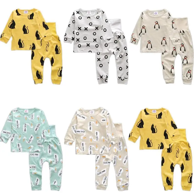 Baby Clothes Kids Cotton high waist protector Pajamas Boys girl Suit T-shirt + pants 2pcs/sets 0-5T sleepwear Newborn suits
Baby Clothes Kids Cotton high waist protector Pajamas Boys girl Suit T-shirt + pants 2pcs/sets 0-5T sleepwear Newborn suits