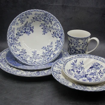 The Blue And White Dinner Set Elegant England Style Dinner Ware Ceramic Breakfast Plate Beef Dishes Dessert Dish Soup Bowl
The Blue And White Dinner Set Elegant England Style Dinner Ware Ceramic Breakfast Plate Beef Dishes Dessert Dish Soup Bowl