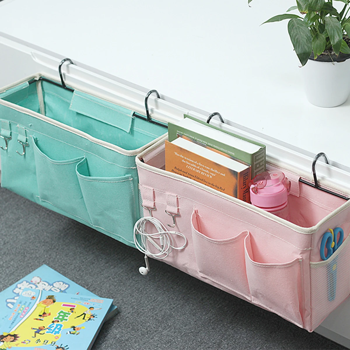 Faroot Dormitory Bedside Storage Basket, Plaid Box, Sorting Stand Large Capacity No-Lid Holder Hook
Faroot Dormitory Bedside Storage Basket, Plaid Box, Sorting Stand Large Capacity No-Lid Holder Hook
