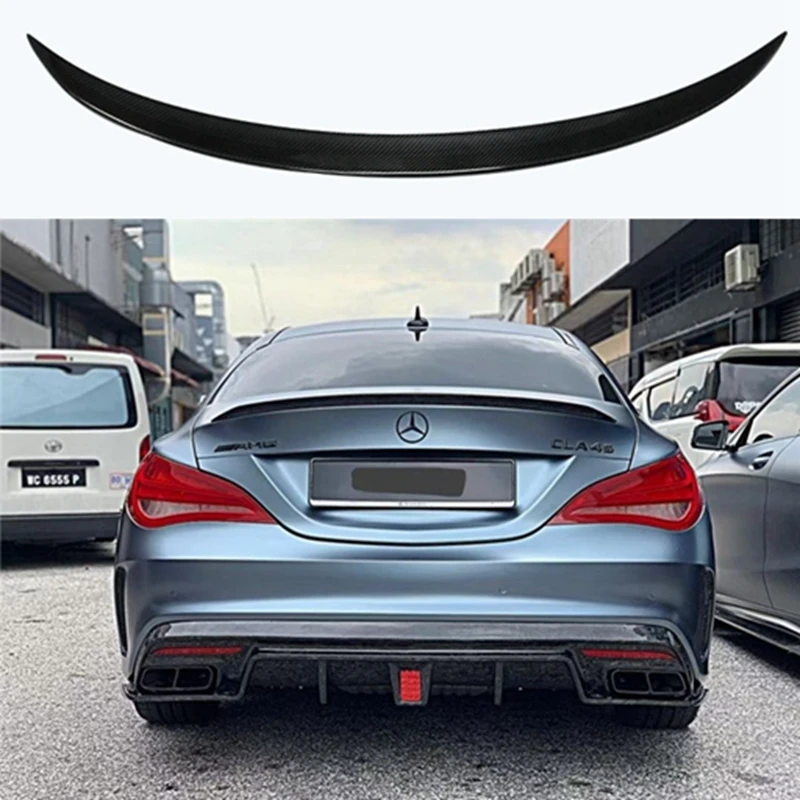 

For Mercedes-Benz CLA W117 CLA180 CLA200 CLA250 CLA260 Carbon Fiber Rear Trunk Wing Spoiler CLA45 AMG Style 2014 - UP