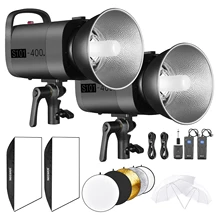 Neewer 800W Photo Studio Strobe Flash Lighting Kit: 5600K Dimmable Monolight with Bowens Mount, Receiver, Umbrella, Reflector
Neewer 800W Photo Studio Strobe Flash Lighting Kit: 5600K Dimmable Monolight with Bowens Mount, Receiver, Umbrella, Reflector