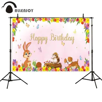 Allenjoy photophone backdrops Birthday party animal flower wood butterfly spring cartoon child dog background photocall banner
Allenjoy photophone backdrops Birthday party animal flower wood butterfly spring cartoon child dog background photocall banner