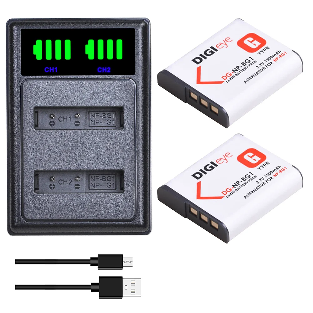 2pcs NP-BG1 NP-FG1 NPBG1 NP BG1 Battery + LED Dual USB Charger for Sony Cyber-Shot DSC-H7,DSC-H9,DSC-H10,DSC-H20,DSC-H50,DSC-H55
2pcs NP-BG1 NP-FG1 NPBG1 NP BG1 Battery + LED Dual USB Charger for Sony Cyber-Shot DSC-H7,DSC-H9,DSC-H10,DSC-H20,DSC-H50,DSC-H55