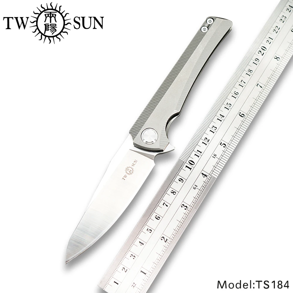 TWOSUN 14C28N blade folding Pocket Knife tactical camping hunting Knife outdoor tool Titanium EDC Ball Bearing Fast Open TS184
TWOSUN 14C28N blade folding Pocket Knife tactical camping hunting Knife outdoor tool Titanium EDC Ball Bearing Fast Open TS184