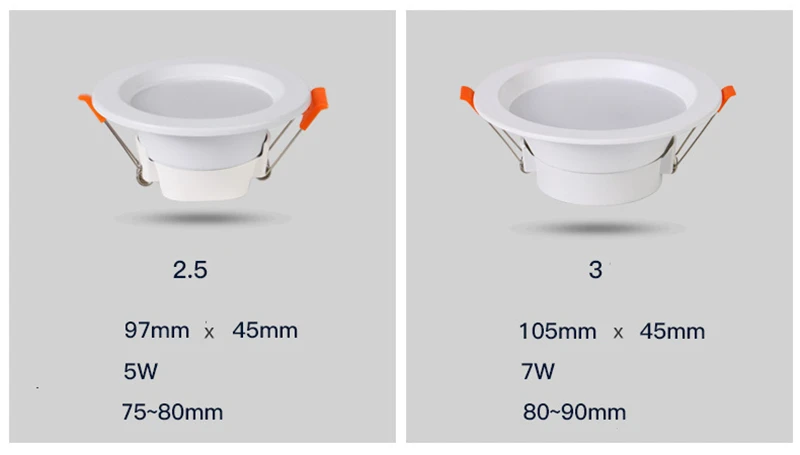 LED Downlights 5W 7W 9W 12W 15W 20W LED Ceiling Lamp Spot Lights AC220V-240V ceiling recessed Lights Indoor Lighting