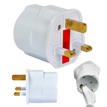 

EU Euro 2 Pin to UK 3 Pin Plug AC Universal Adapter Travel Converter European 250V 16A Travel Adapter