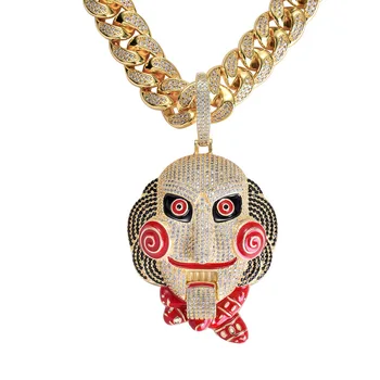 Big version saw puppet mask pendant mouth moving top-of-the-line version of high-quality hip-hop hipster necklace
Big version saw puppet mask pendant mouth moving top-of-the-line version of high-quality hip-hop hipster necklace