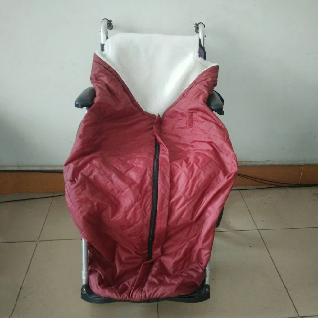 Winter Windproof Waterproof Plush Fleece Lining Wheelchair Warmer Cover Wheel Chair Blanket for Patients Elders