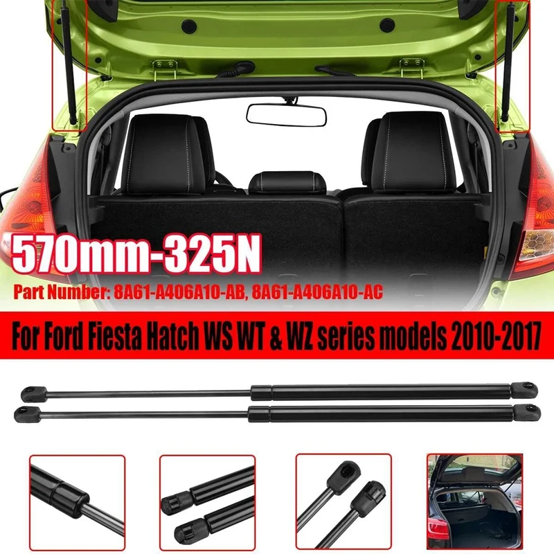 2 шт., газовые стойки для багажника автомобиля Ford Fiesta Hatchback WS WT WZ Series модели 2010-2017 570 мм 325N
2 шт., газовые стойки для багажника автомобиля Ford Fiesta Hatchback WS WT WZ Series модели 2010-2017 570 мм 325N