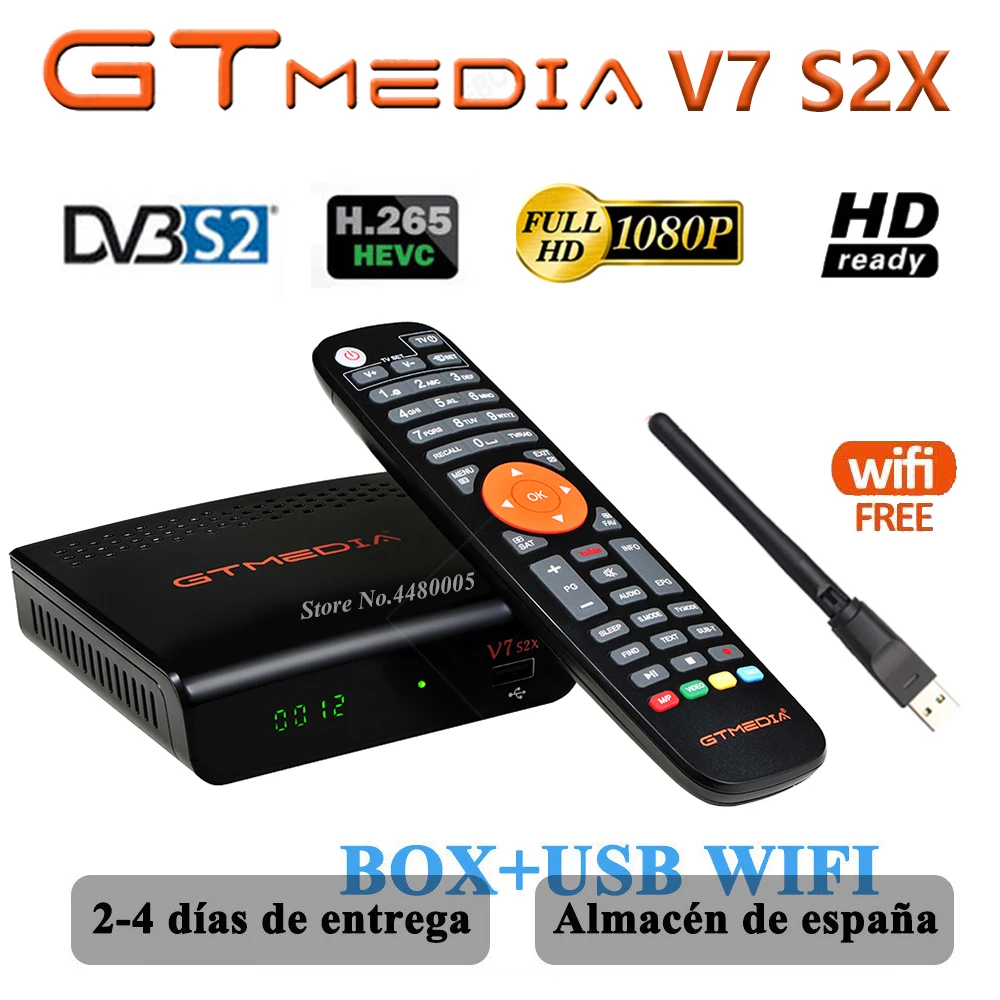 FTA DVB-S2 Satellite Receiver Gtmedia V7 S2X 1080P with USB WIFI free upgrade from gtmedia v7s HD fast delivery no app include
FTA DVB-S2 Satellite Receiver Gtmedia V7 S2X 1080P with USB WIFI free upgrade from gtmedia v7s HD fast delivery no app include