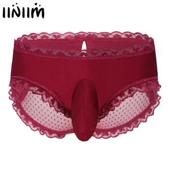 Mens Adult Erotic Sissy Lingerie Panties Ruffle Lace Bulge Pouch Sheer Back Bikini Briefs Breathable Low Rise Mesh Underpants
Mens Adult Erotic Sissy Lingerie Panties Ruffle Lace Bulge Pouch Sheer Back Bikini Briefs Breathable Low Rise Mesh Underpants