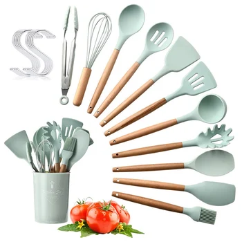 11 PC Silicone Kitchen Utensil Nonstick Utensils Cooking Tool Spoon Soup Ladle Turner Spatula Tong Cookware Baking Gadget
11 PC Silicone Kitchen Utensil Nonstick Utensils Cooking Tool Spoon Soup Ladle Turner Spatula Tong Cookware Baking Gadget