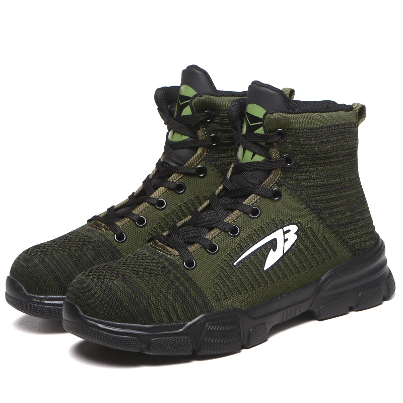Men‘s Safety Shoes Steel Toe Work Boots Lightweight Puncture Proof Work Shoes Breathable Sneakers image 4